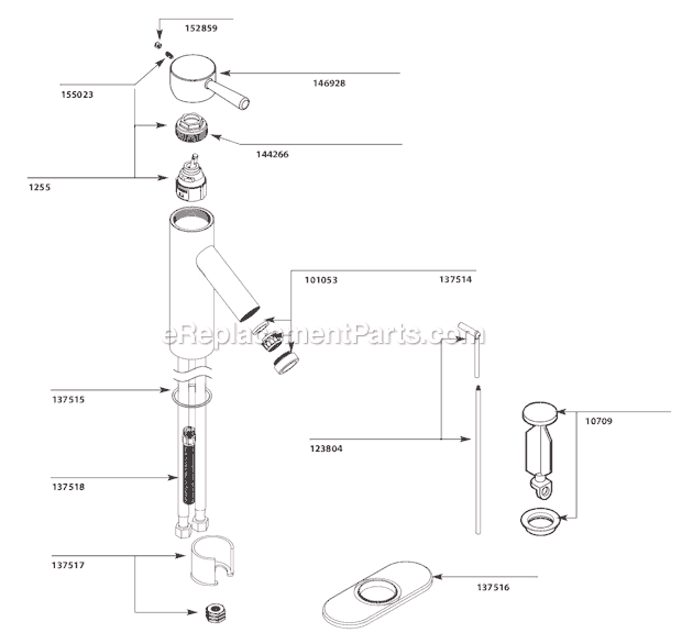 Moen 6100 (After 10-10) Bathroom Faucet Page A Diagram