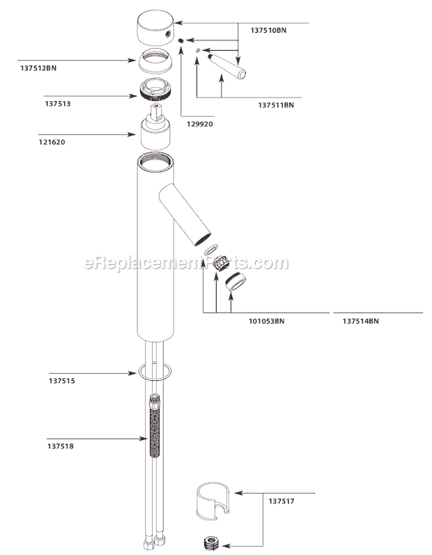Moen 6111 (After 10-10) Bathroom Faucet Page A Diagram