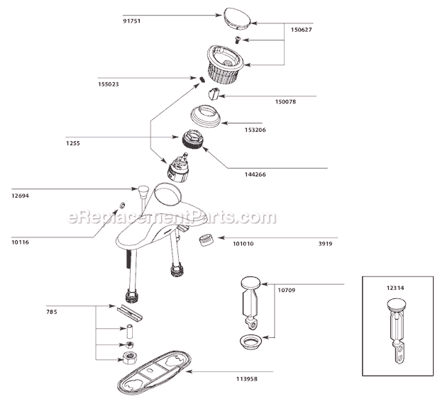 Moen 64621 (After 10-10) Bathroom Faucet Page A Diagram