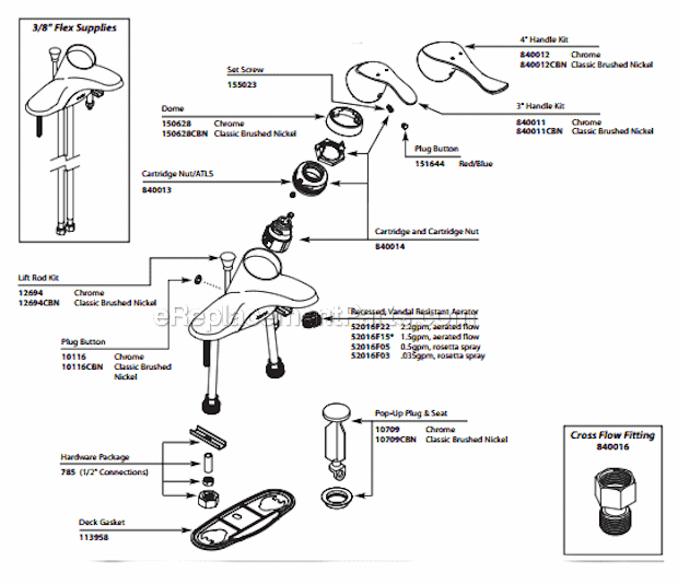 Moen Single Handle Bathroom Faucet 8400