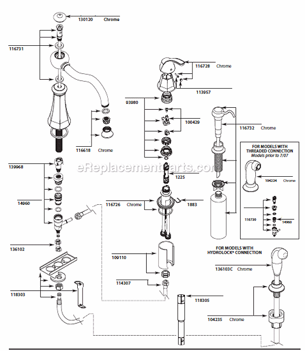 Moen 87780 Single-Handle Kitchen Faucet Page A Diagram