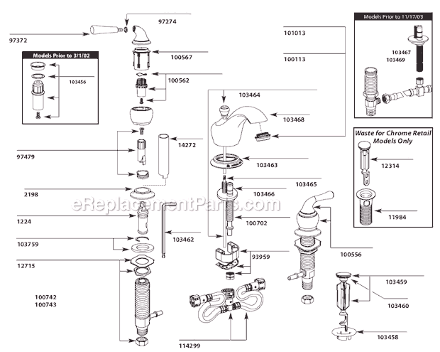 Moen CA84240 Bathroom Faucet Page A Diagram