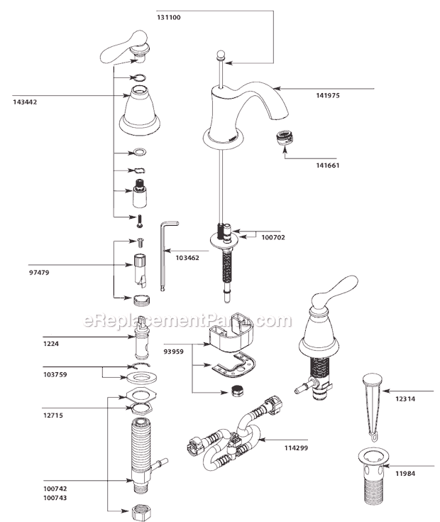 Moen CA84440 Bathroom Faucet Page A Diagram