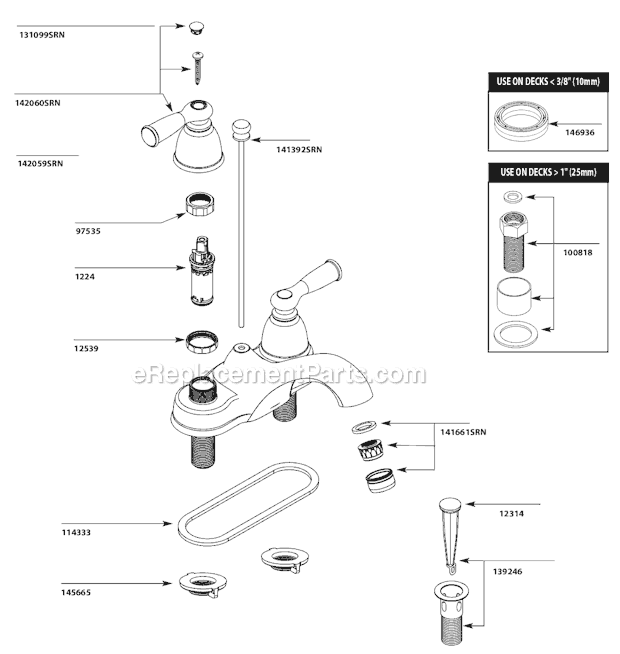 Moen CA84912SRN Bathroom Faucet Page A Diagram