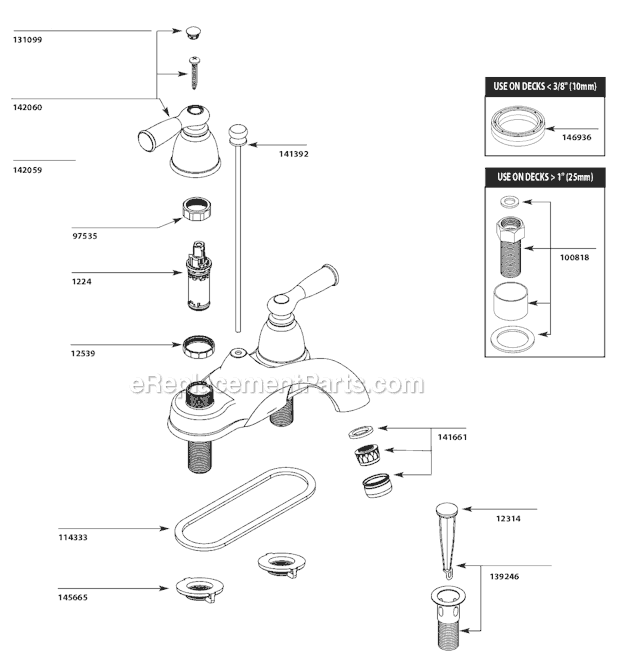 Moen CA84912 Bathroom Faucet Page A Diagram