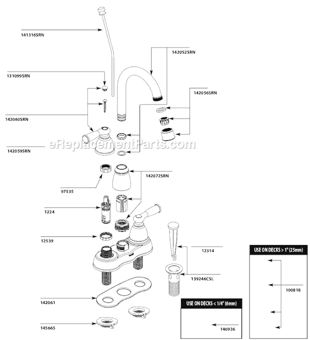 Moen CA84913SRN Bathroom Faucet Page A Diagram