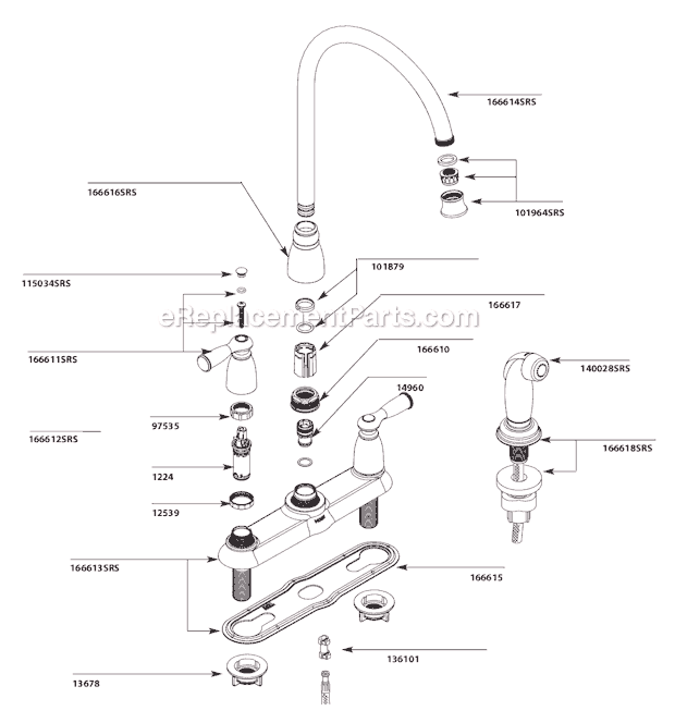 Moen CA87000SRS Kitchen Sink Faucet Page A Diagram