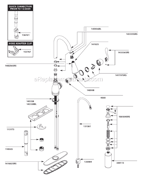 Moen CA87003SRS Kitchen Sink Faucet Page A Diagram