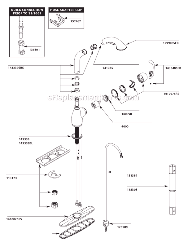 Moen CA87005SFB Kitchen Sink Faucet Page A Diagram
