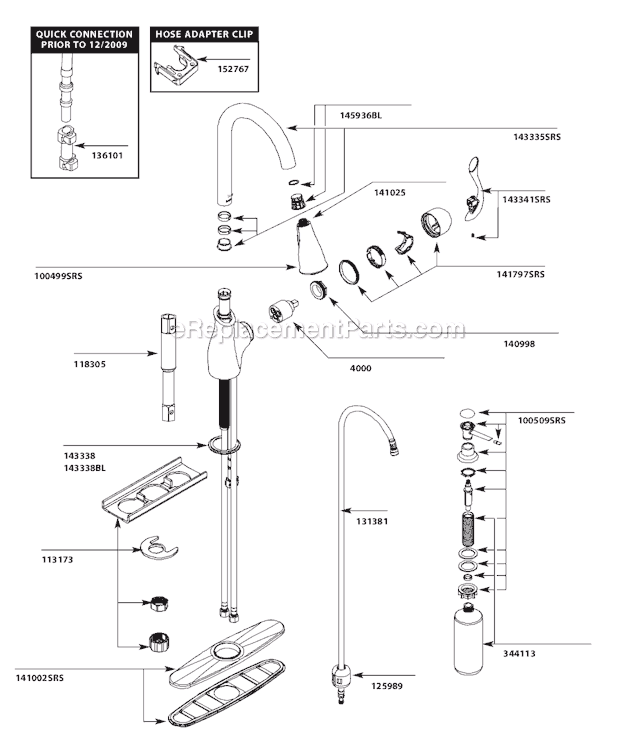 Moen CA87006SRS Parts List and Diagram : eReplacementParts.com