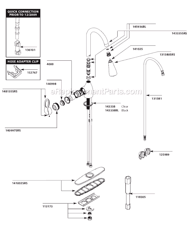 Moen CA87011SRS Kitchen Sink Faucet Page A Diagram
