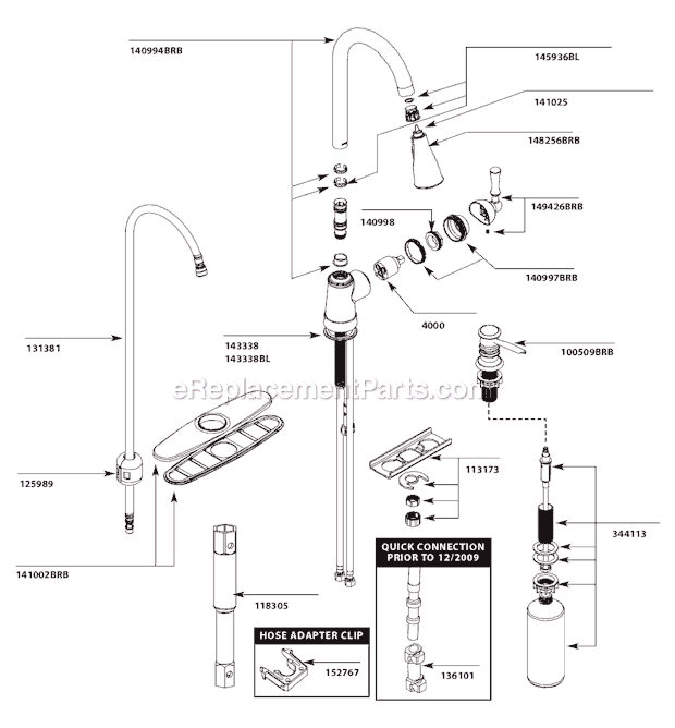 Moen CA87020BRB Kitchen Sink Faucet Page A Diagram