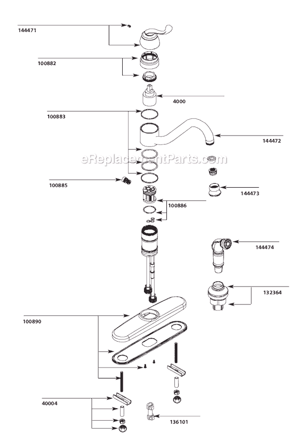 Moen CA87520 Kitchen Sink Faucet Page A Diagram