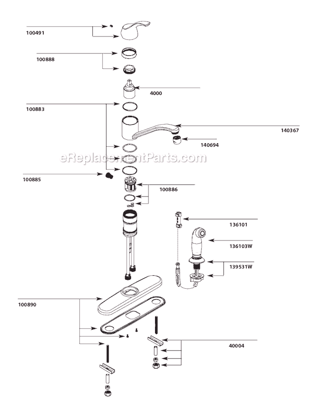 Moen Ca87551 Kitchen Sink Faucet