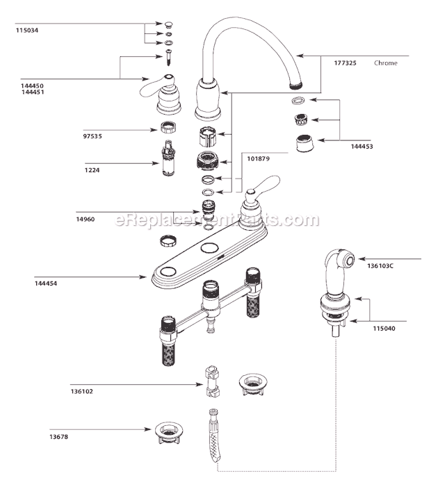 Moen Ca87888 Kitchen Sink Faucet