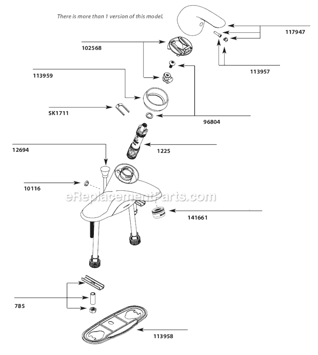Moen CAL84502 (9-10 - 4-11) Bathroom Faucet Page A Diagram