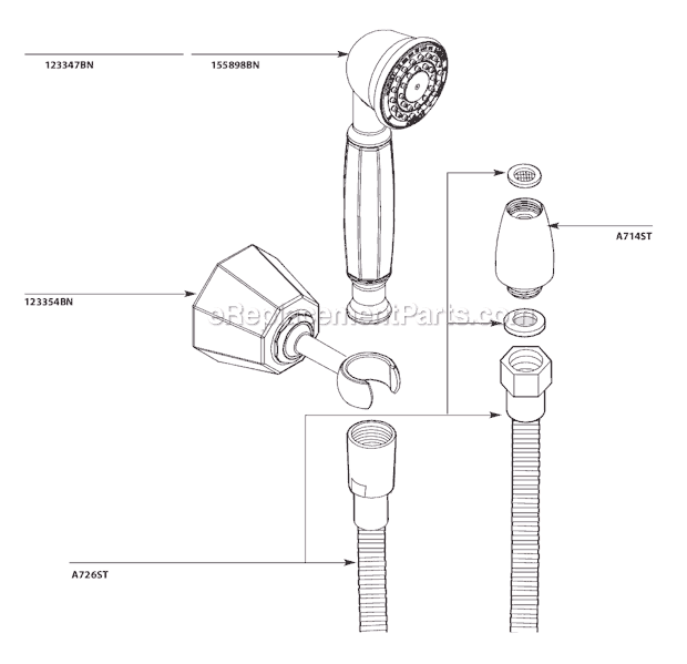 Moen S145BN Shower Faucet Page A Diagram