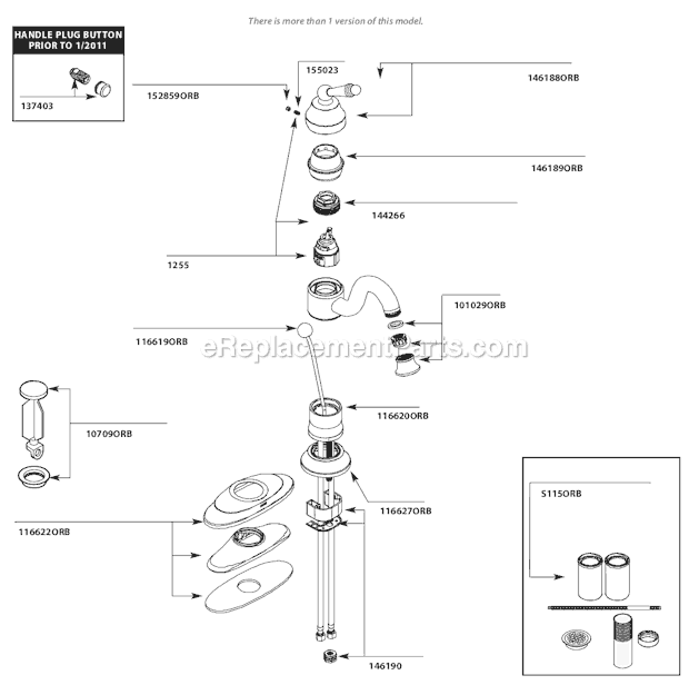 Moen S411ORB (After 3-11) Bathroom Faucet Page A Diagram