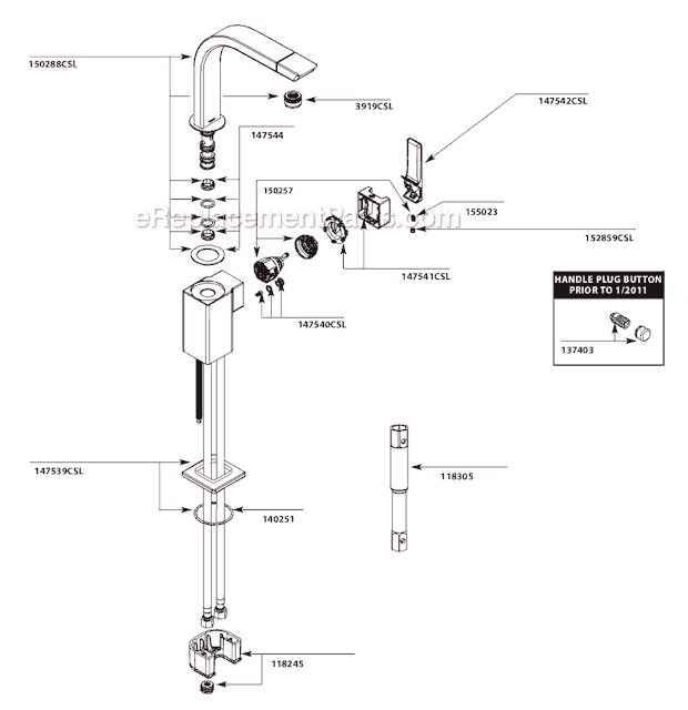 Moen S5170CSL Bar Faucet Page A Diagram