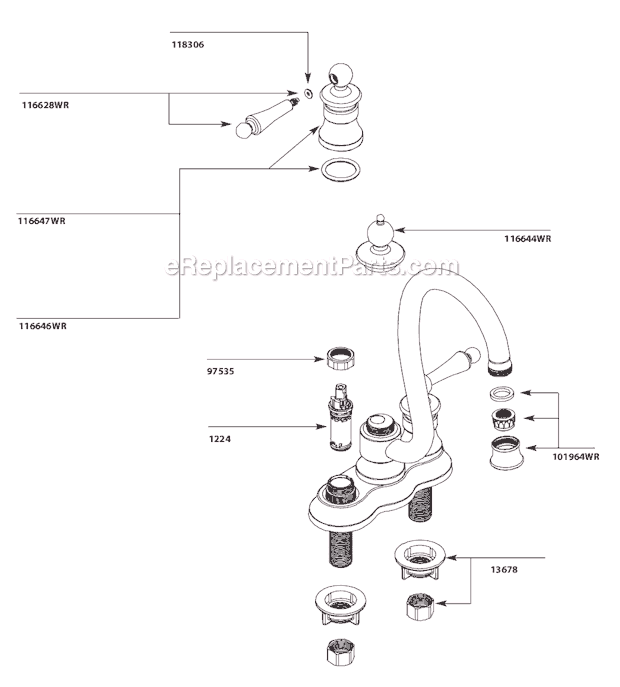 Moen S612WR Bar Faucet Page A Diagram