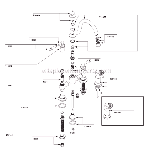 Moen S713 Kitchen Sink Faucet Page A Diagram