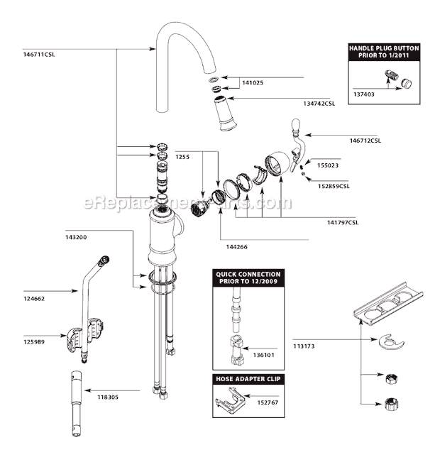 Moen S7208CSL Kitchen Sink Faucet Page A Diagram