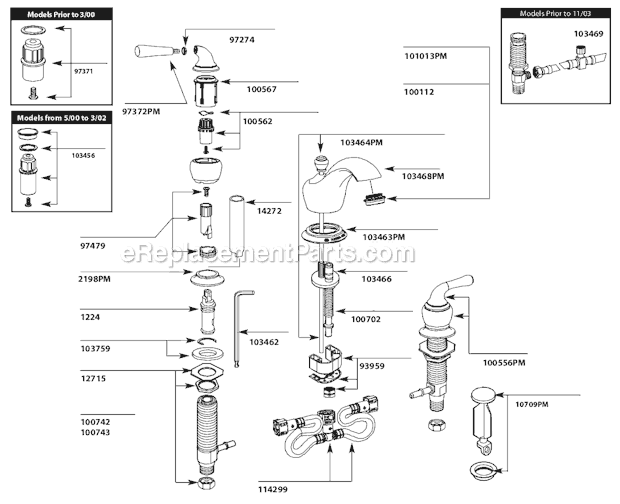 Moen T4570PM Bathroom Faucet Page A Diagram