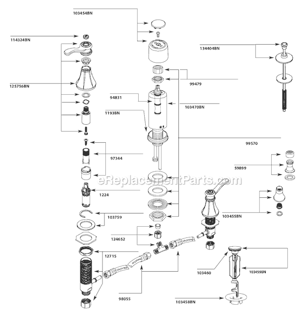 Moen T5250BN Bathroom Bidet Page A Diagram