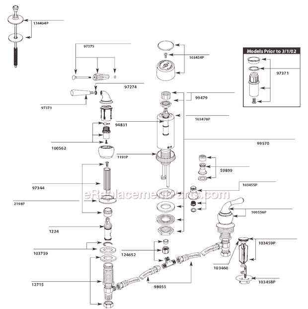 Moen T5270P Bathroom Bidet Page A Diagram