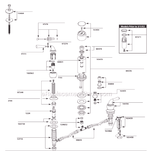 Moen T5270 Bathroom Bidet Page A Diagram