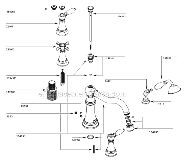Moen TS21102 Tub and Shower Faucet Page A Diagram