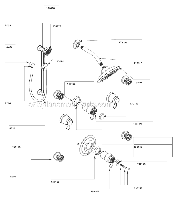 Moen TS275 Vertical Spa System Page A Diagram