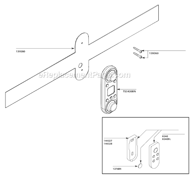 Moen TS295BN Vertical Spa System Page A Diagram
