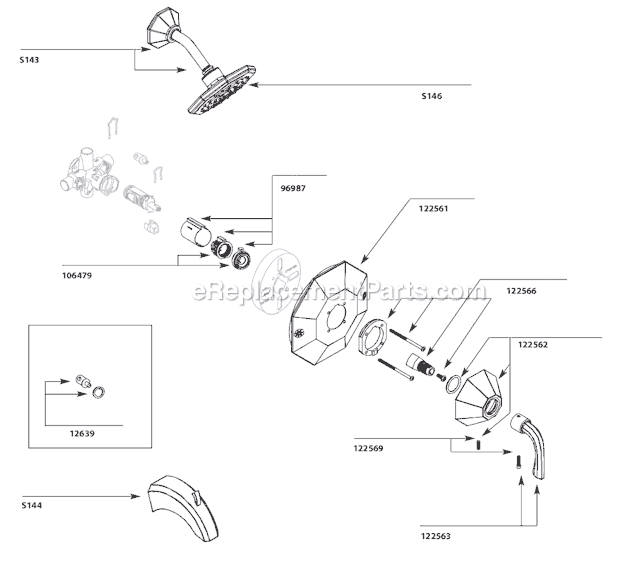 Moen TS340 Tub and Shower Faucet Page A Diagram