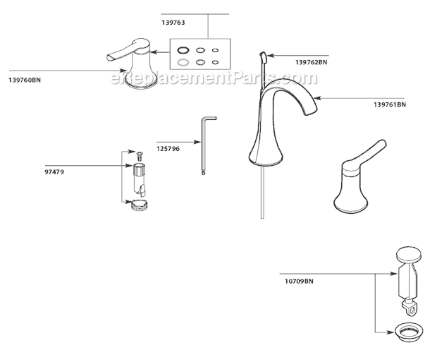 Moen TS41708BN Bathroom Faucet Page A Diagram