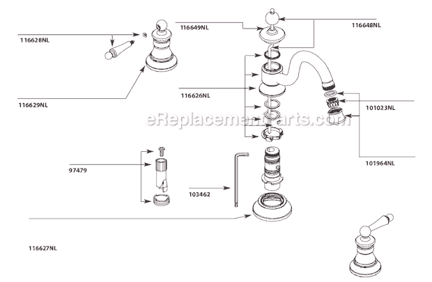 Moen TS418NL Bathroom Faucet Page A Diagram