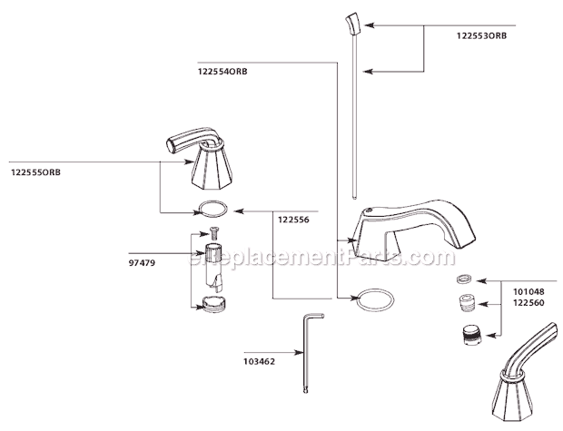 Moen TS447ORB Bathroom Faucet Page A Diagram