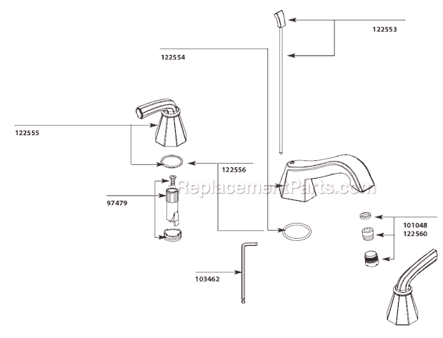 Moen TS447 Bathroom Faucet Page A Diagram