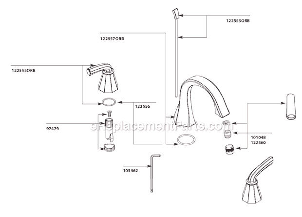 Moen TS448ORB Bathroom Faucet Page A Diagram