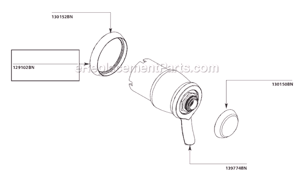 Moen TS51704BN Tub and Shower Faucet Page A Diagram