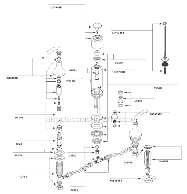 Moen TS5215BB Bathroom Bidet Page A Diagram