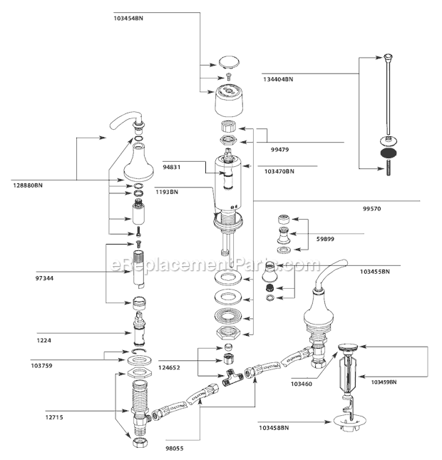 Moen TS5215BN Bathroom Bidet Page A Diagram