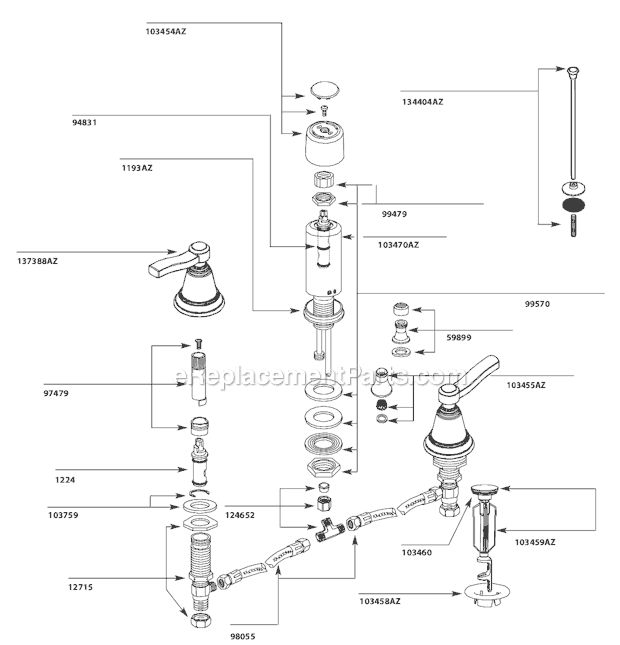 Moen TS5285AZ Bathroom Bidet Page A Diagram