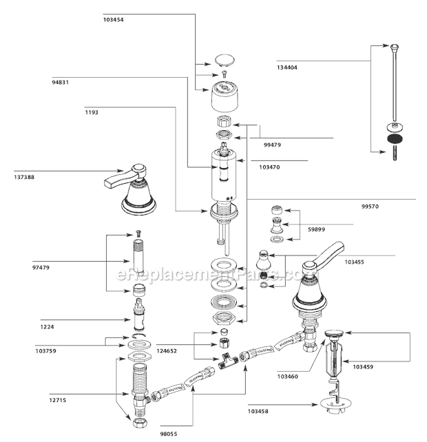 Moen TS5285 Bathroom Bidet Page A Diagram