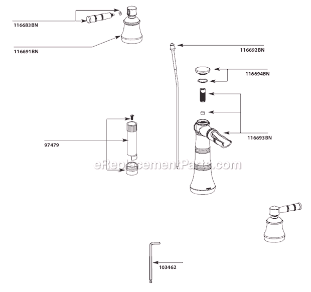 Moen TS881BN Bathroom Faucet Page A Diagram