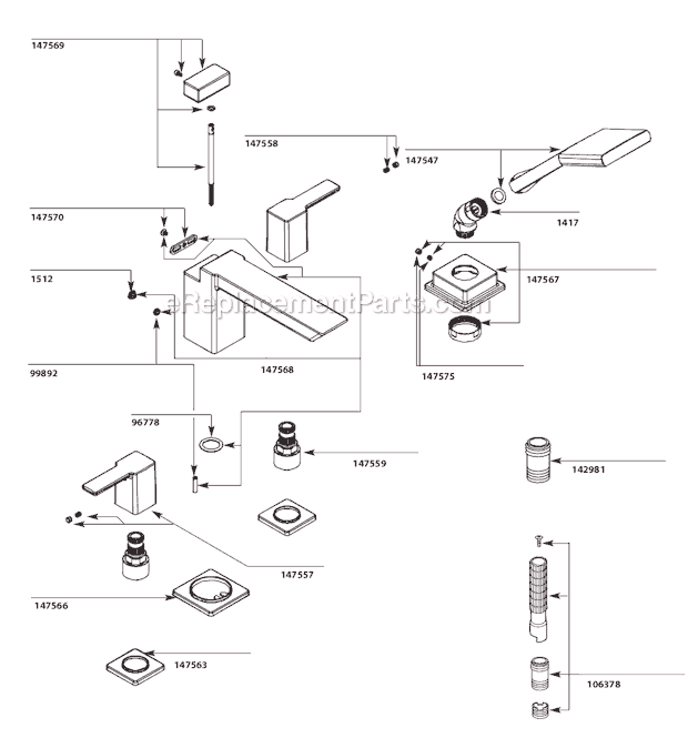 Moen TS904 Tub and Shower Faucet Page A Diagram
