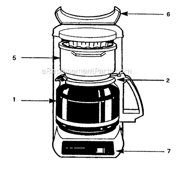 Mr. Coffee BLX210 Coffee Maker Page A Diagram