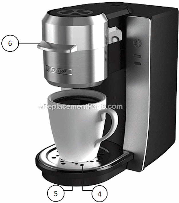 Mr. Coffee BVMC-KG2FB Coffee Maker Page A Diagram