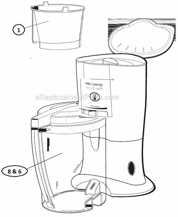 Mr. Coffee BVMC-LV1 Ice Tea Makers Page A Diagram