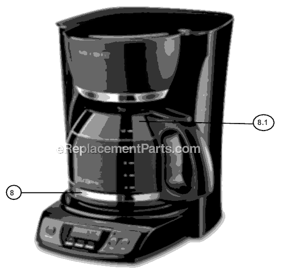 Mr. Coffee CGX23-NP Coffee Maker Page A Diagram